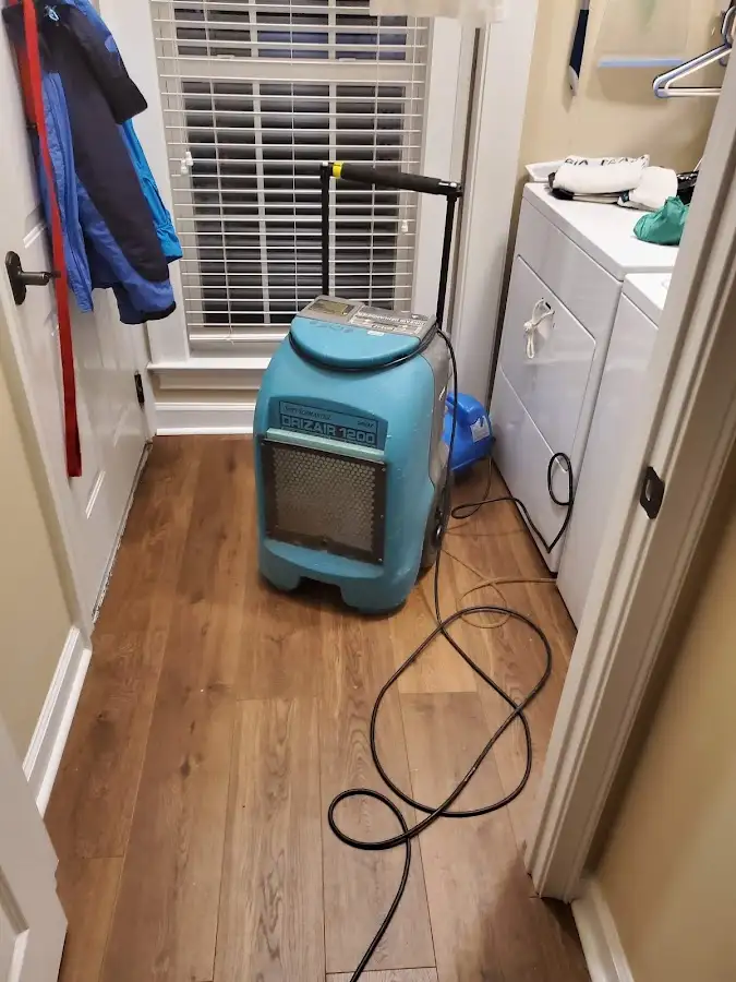 Commercial dehumidifier deployed for Flood Damage Cleanup in East Hemet
